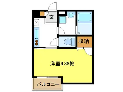 エストメゾン今宮(1K/1階)の間取り写真