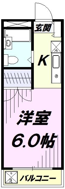 クロスロード・サイド(1K/4階)の間取り写真