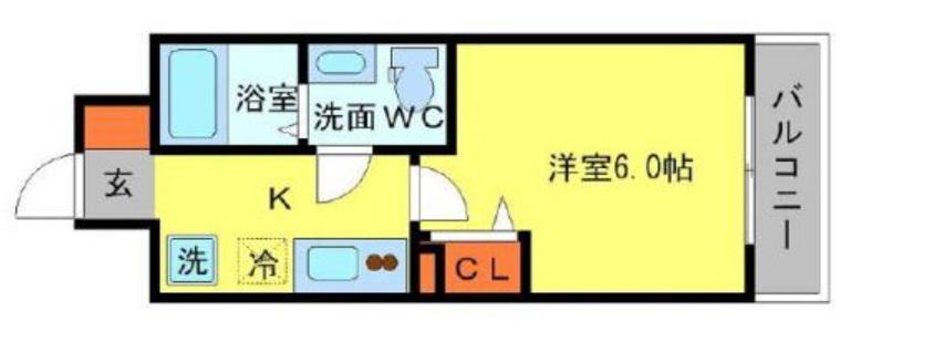 セレニテ北浜(1K/9階)の間取り写真