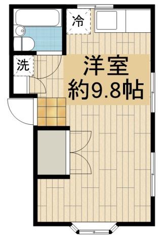 エルミーオダカ(ワンルーム/2階)の間取り写真