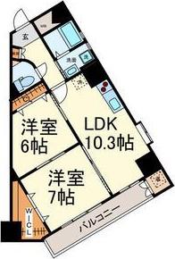 MEDIO18(2LDK/2階)の間取り写真