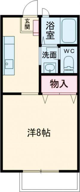 メゾン光(1K/2階)の間取り写真