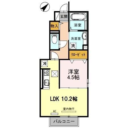 ボナールヴィーブル3(1LDK/1階)の間取り写真
