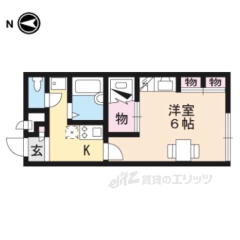レオパレスパルティール(1K/2階)の間取り写真