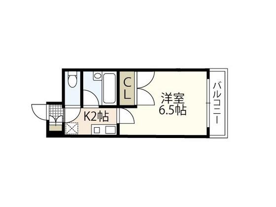 エクセレント楠木(1K/5階)の間取り写真