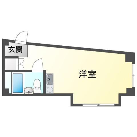 NHハイツ(1K/1階)の間取り写真