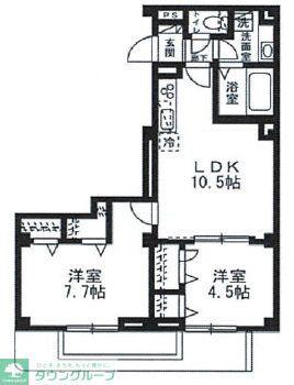 LA・FELICE千葉登戸(2LDK/1階)の間取り写真