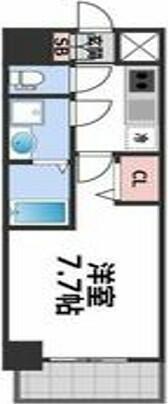 エスライズ天王寺イースト(1K/2階)の間取り写真