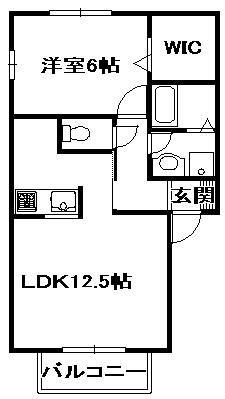 ア・ラ・モードメゾン(1LDK/2階)の間取り写真