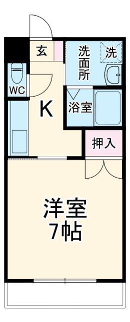 マンション森島(1K/3階)の間取り写真