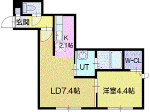 SIEG17(1LDK/3階)の間取り写真