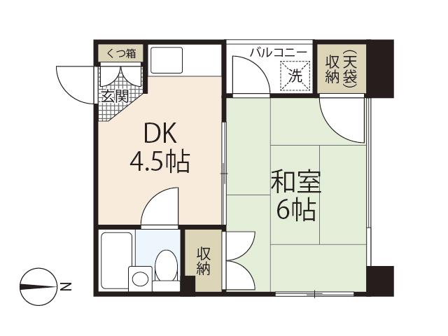 RGT竹屋町BUILDING(1DK/5階)の間取り写真
