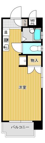 ダイナコート小倉下到津(ワンルーム/5階)の間取り写真