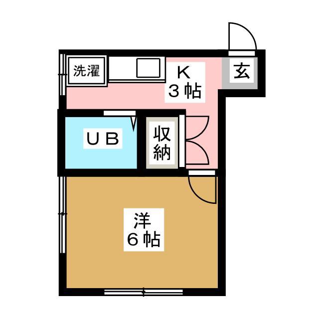 JR京浜東北線 鶴見駅 徒歩10分 2階建 築40年(1K/2階)の間取り写真
