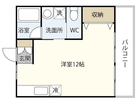 白樺マンション(ワンルーム/2階)の間取り写真
