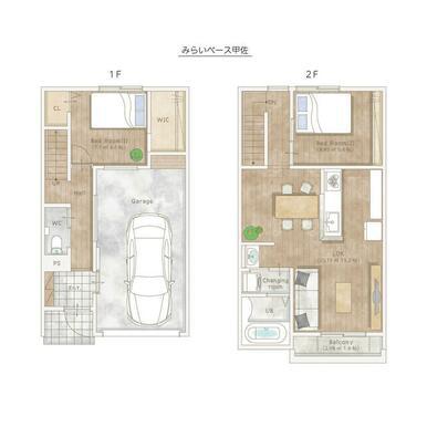 みらいベース甲佐(2LDK/1階)の間取り写真