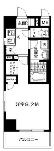レクレドール豊洲(1K/6階)の間取り写真