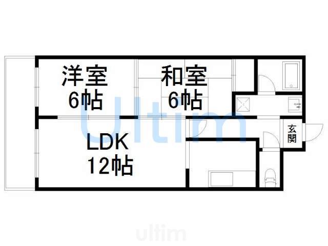 パールシャトー(2LDK/3階)の間取り写真