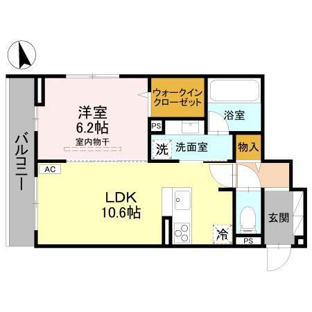 LE LIEN(1LDK/2階)の間取り写真
