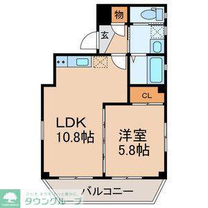 アートハイム八千代台(1LDK/2階)の間取り写真