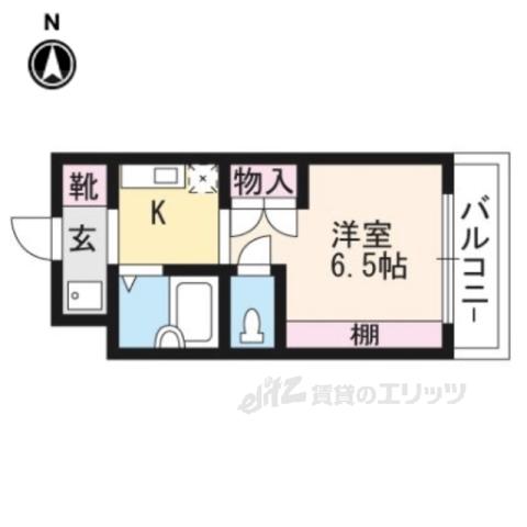 シェラールⅠ(1K/2階)の間取り写真