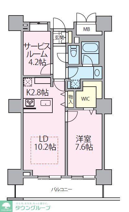 ロイヤルパークスタワー南千住(1SLDK/12階)の間取り写真