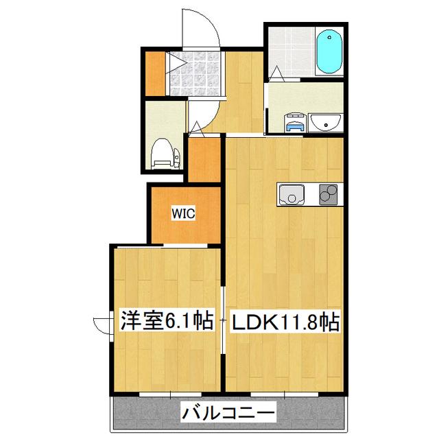 サンフェリーチェイースト(1LDK/2階)の間取り写真