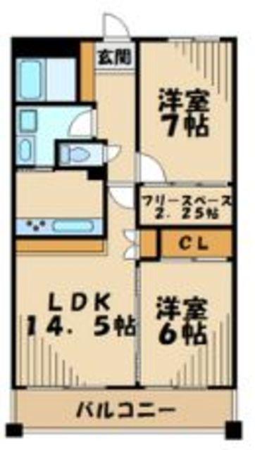 シンシア(2SLDK/2階)の間取り写真
