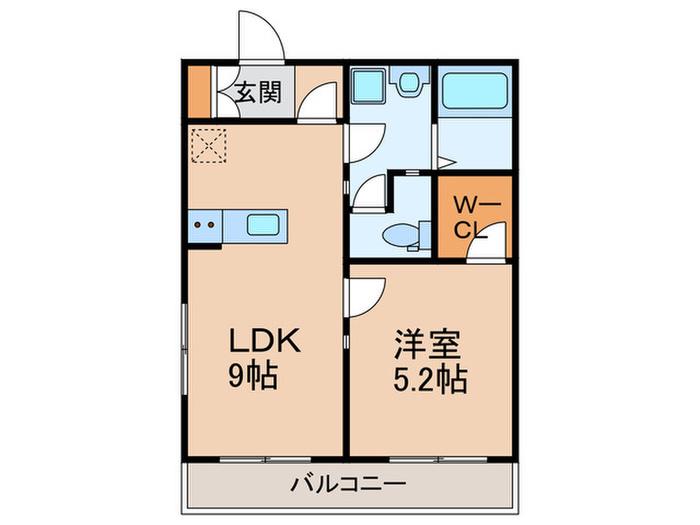CELESTE PRANE(1LDK/3階)の間取り写真
