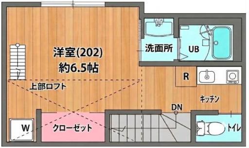 GRACE蓮根(ワンルーム/2階)の間取り写真