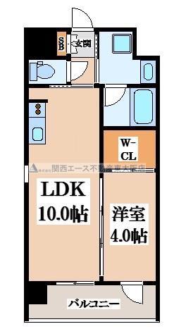 グランドゥーエ永和駅前(1LDK/7階)の間取り写真