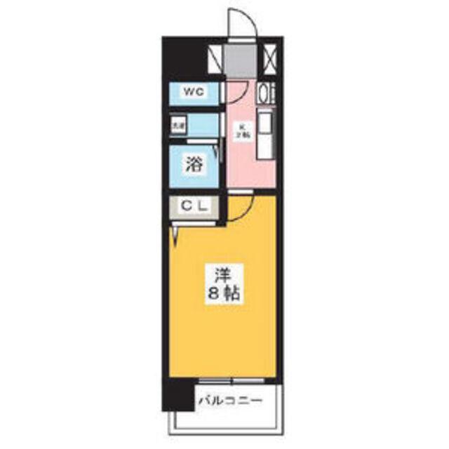 ARTIZA上前津(1K/11階)の間取り写真