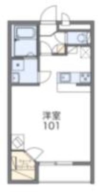 レオパレスオアシス(1K/2階)の間取り写真