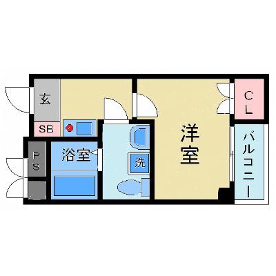 MY江之子島マンション(1K/6階)の間取り写真