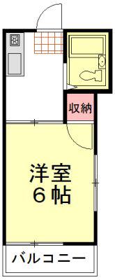 カーサ朝霞(1K/1階)の間取り写真