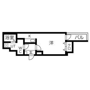 CHERIM中村日赤(1K/2階)の間取り写真