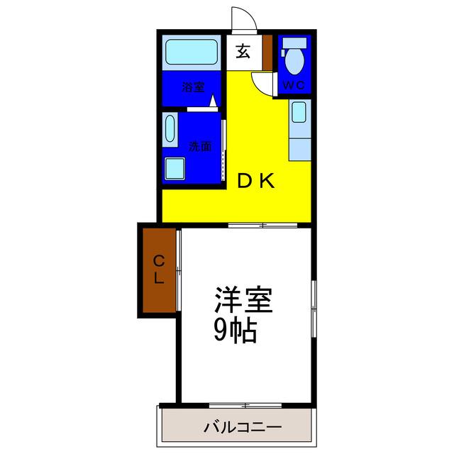 アールハイツ松茂A(1DK/1階)の間取り写真