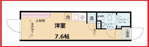 ココフラット北千住ノース(ワンルーム/3階)の間取り写真