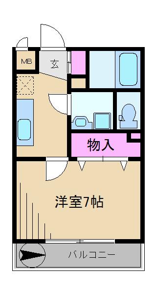 CHARITE HIYOSHI(1K/2階)の間取り写真