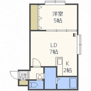 セピアルージュ(1LDK/2階)の間取り写真