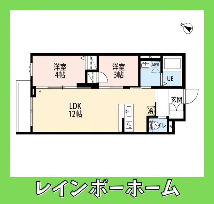 ROBOT HOME 新松戸東(2LDK/1階)の間取り写真