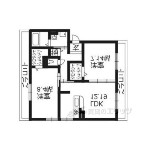 ストラーダ(2LDK/2階)の間取り写真