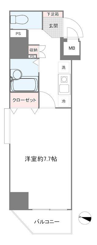 ガラ・ステージ国分寺(1K/6階)の間取り写真