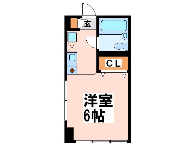 木場キューブハウス(ワンルーム/3階)の間取り写真