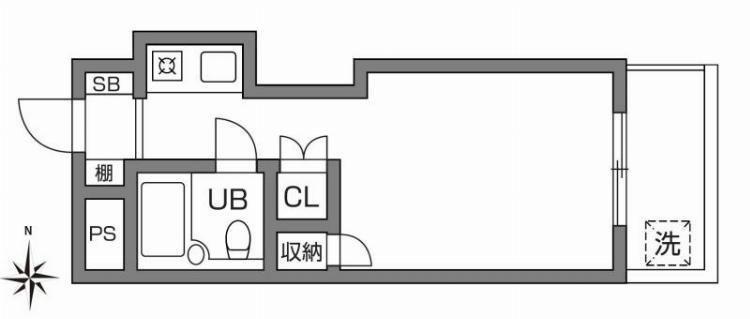 ハイムピア12(ワンルーム/2階)の間取り写真