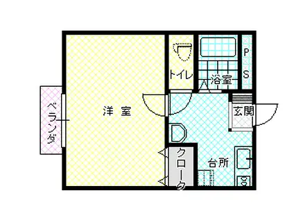 マンション ルキノ(1K/3階)の間取り写真