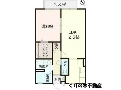 蔵KATAYAMA-A(1LDK/1階)の間取り写真