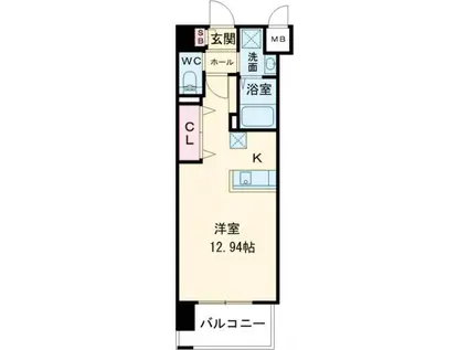 LEGENDTAKAMI(ワンルーム/4階)の間取り写真