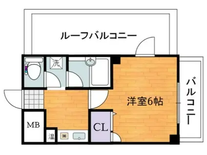 ヴィラパストラル2(1K/4階)の間取り写真