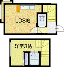エトワール羊ヶ丘(1LDK/1階)の間取り写真